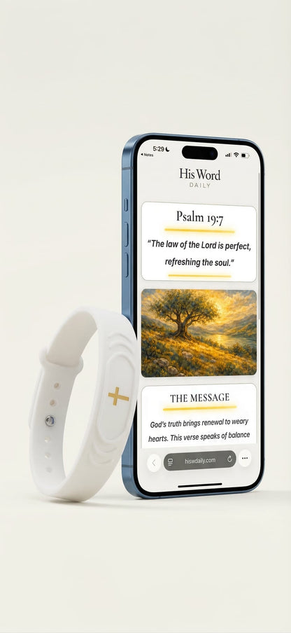 Daily Verse Band - Scripture on Your Wrist | One Tap a Day